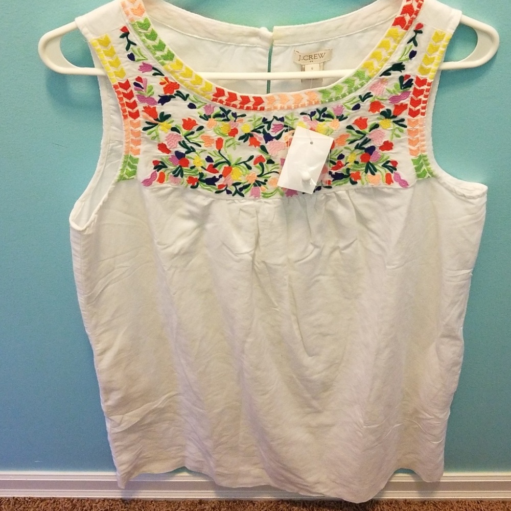 Jcrew factory embroidered dress.